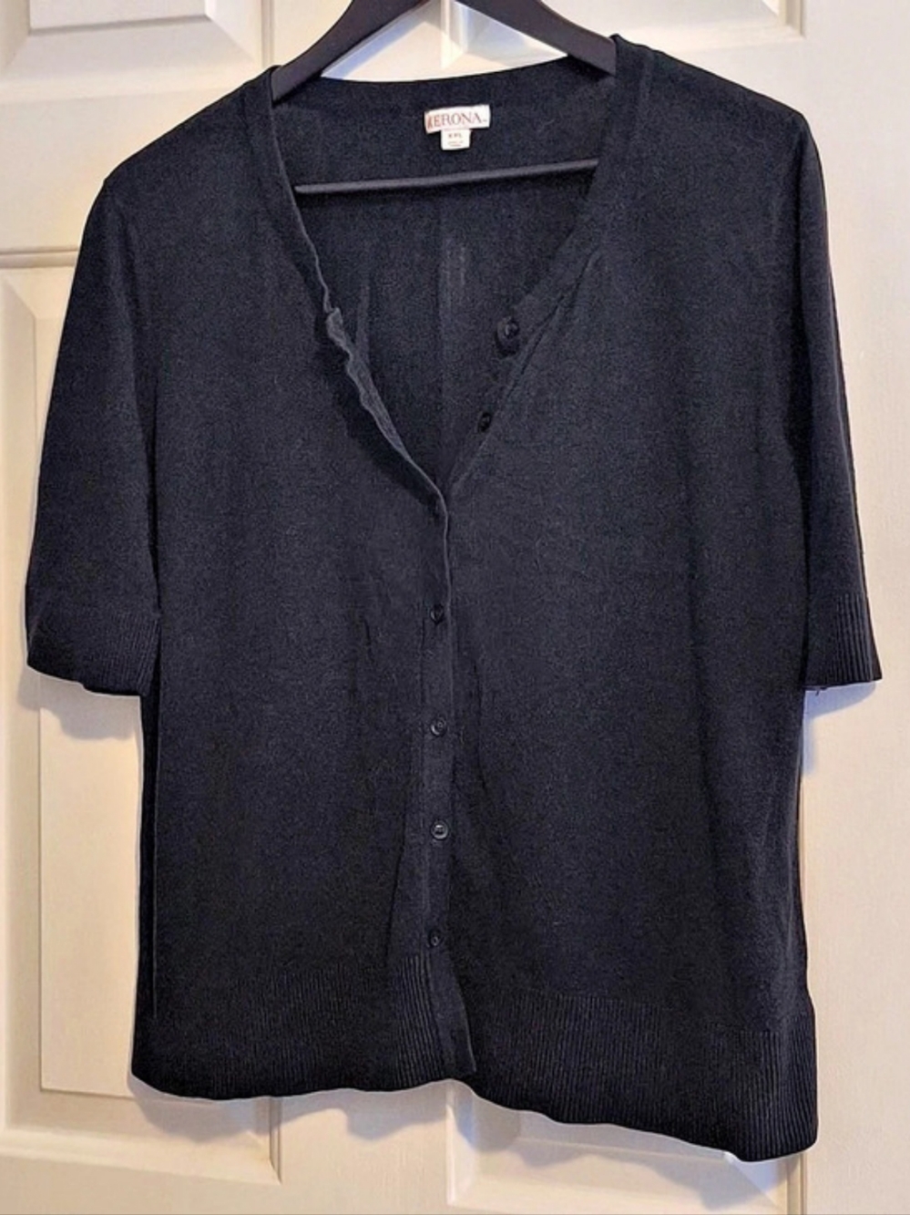 Merona Black Button Front Cardigan XXL
